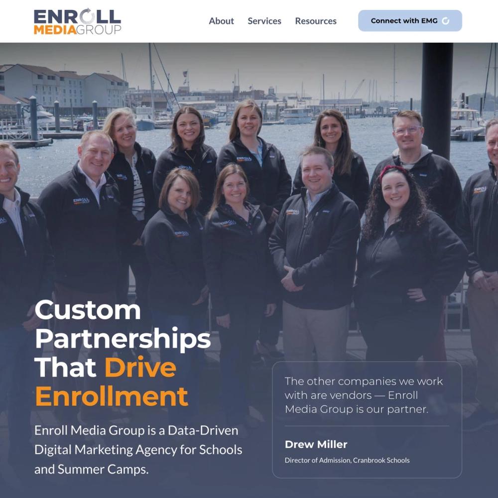Enroll Media Group Website for Enroll Media Group
