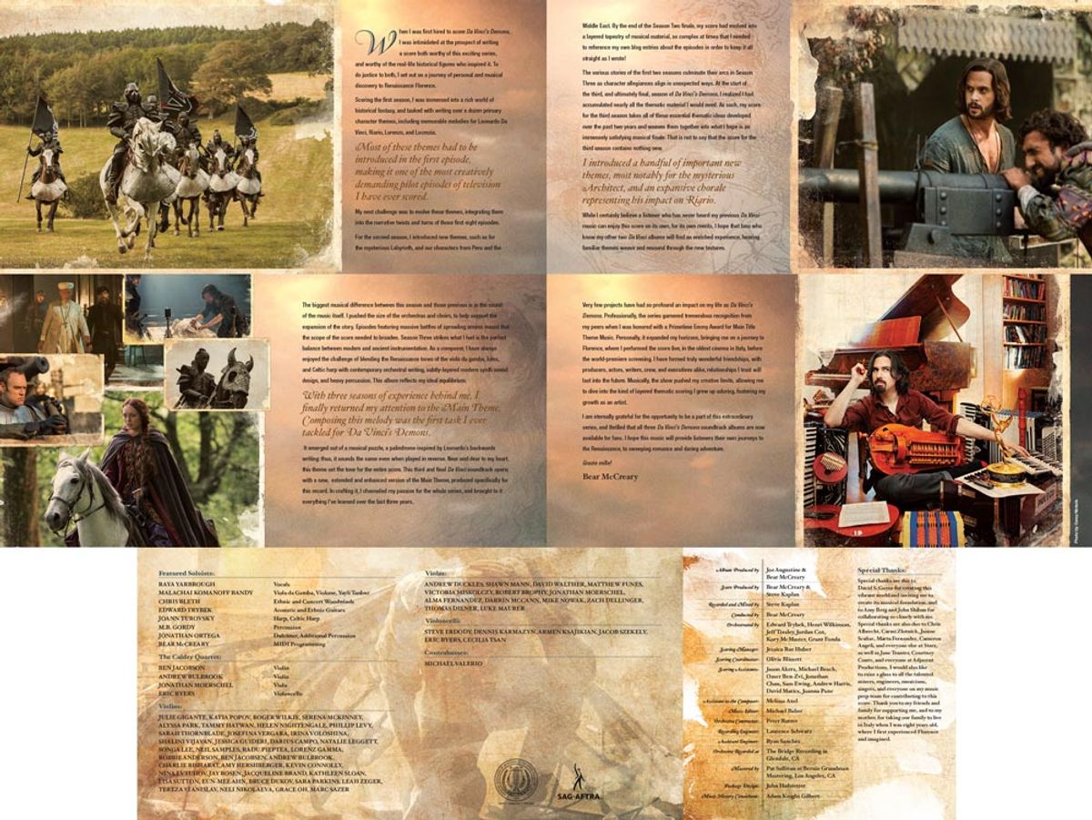 Da Vinci’s Demons Season 3 Album Design — Bear McCreary (4)