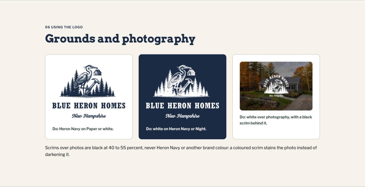 Blue Heron Homes Logo and Brand Identity for Blue Heron Homes (7)