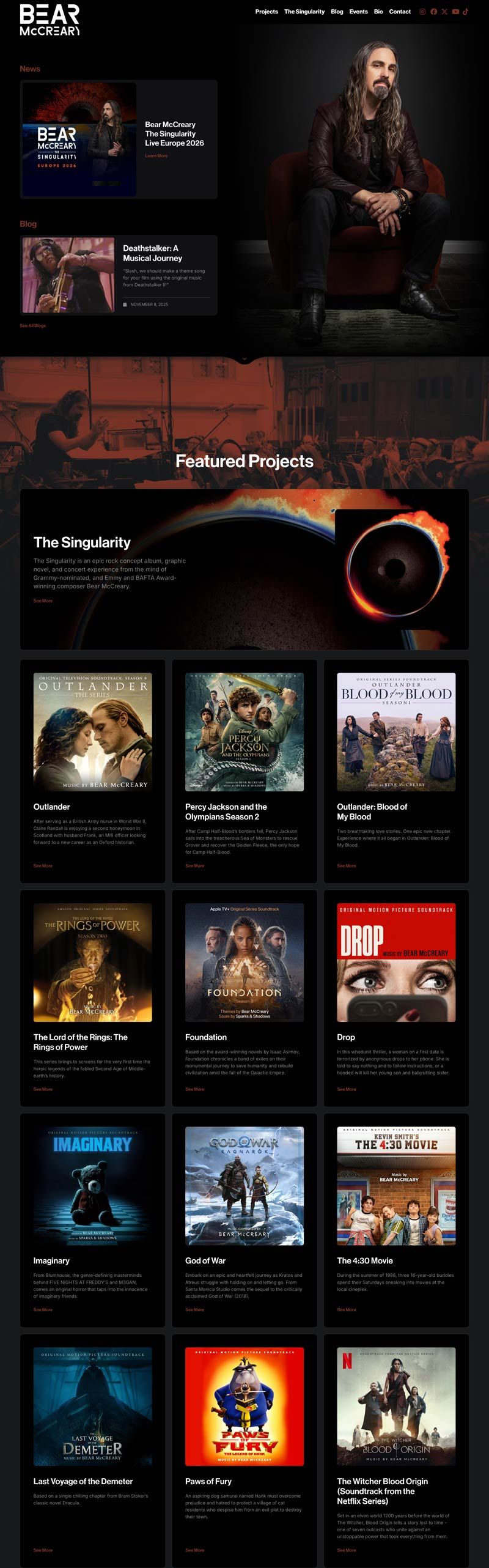Bear McCreary Website
