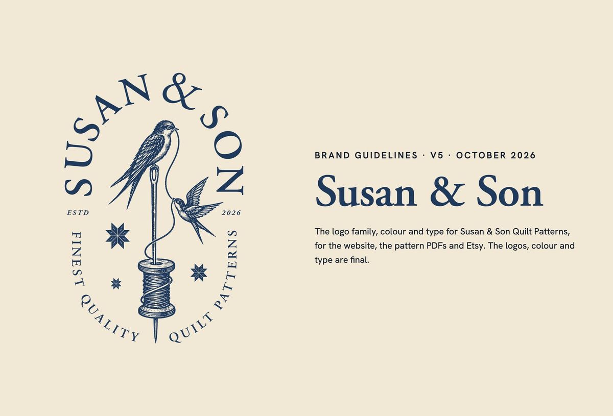 Susan & Son Logo and Brand Identity for Susan & Son Quilt Patterns (7)