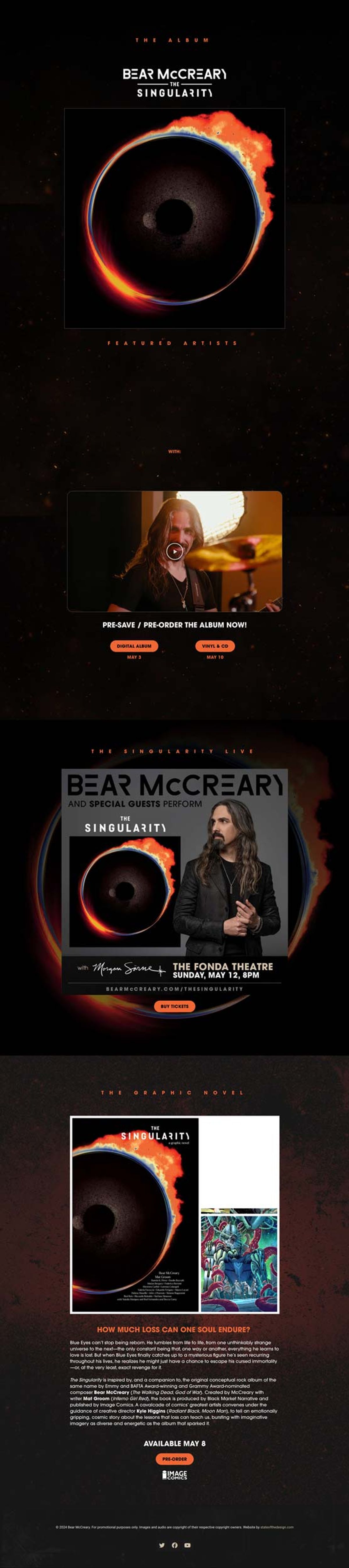 The Singularity Website Design — Bear McCreary (2)