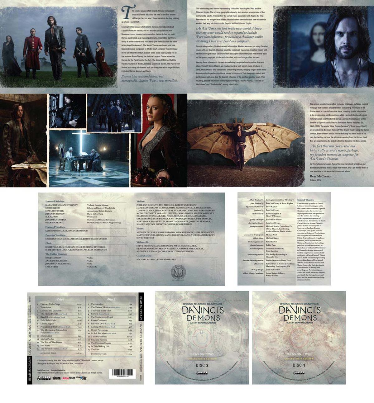 Da Vinci’s Demons Season 2 Album Design — Bear McCreary (2)