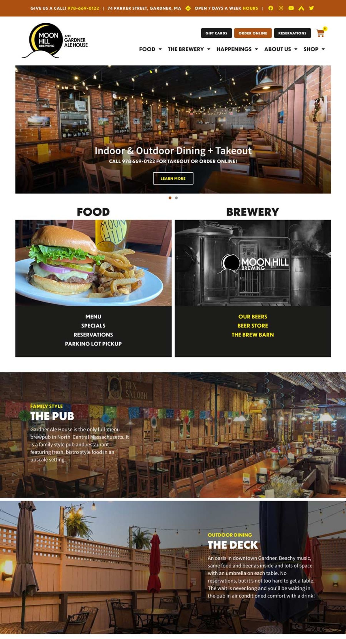 MoonHillBrewing.com Website Design — Moon Hill Brewing