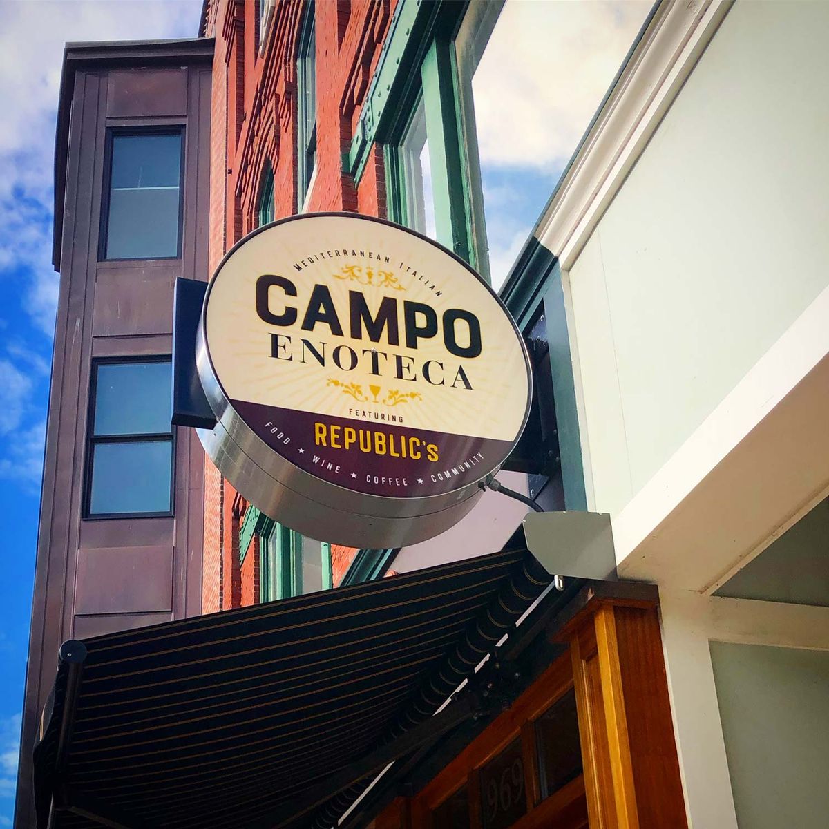 Campo Enoteca Storefront Signage Design — Campo Enoteca