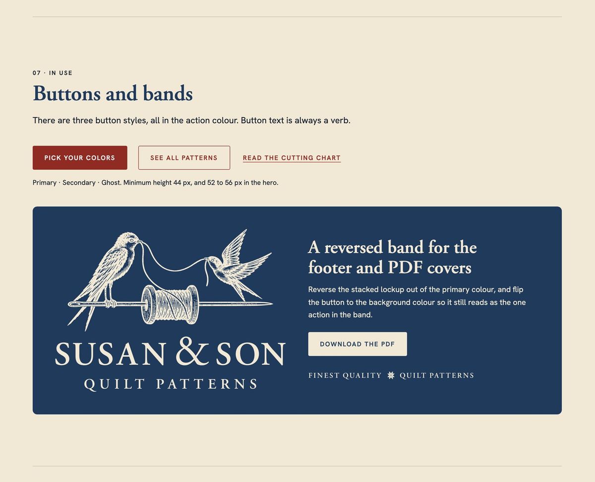 Susan & Son Logo and Brand Identity for Susan & Son Quilt Patterns (12)