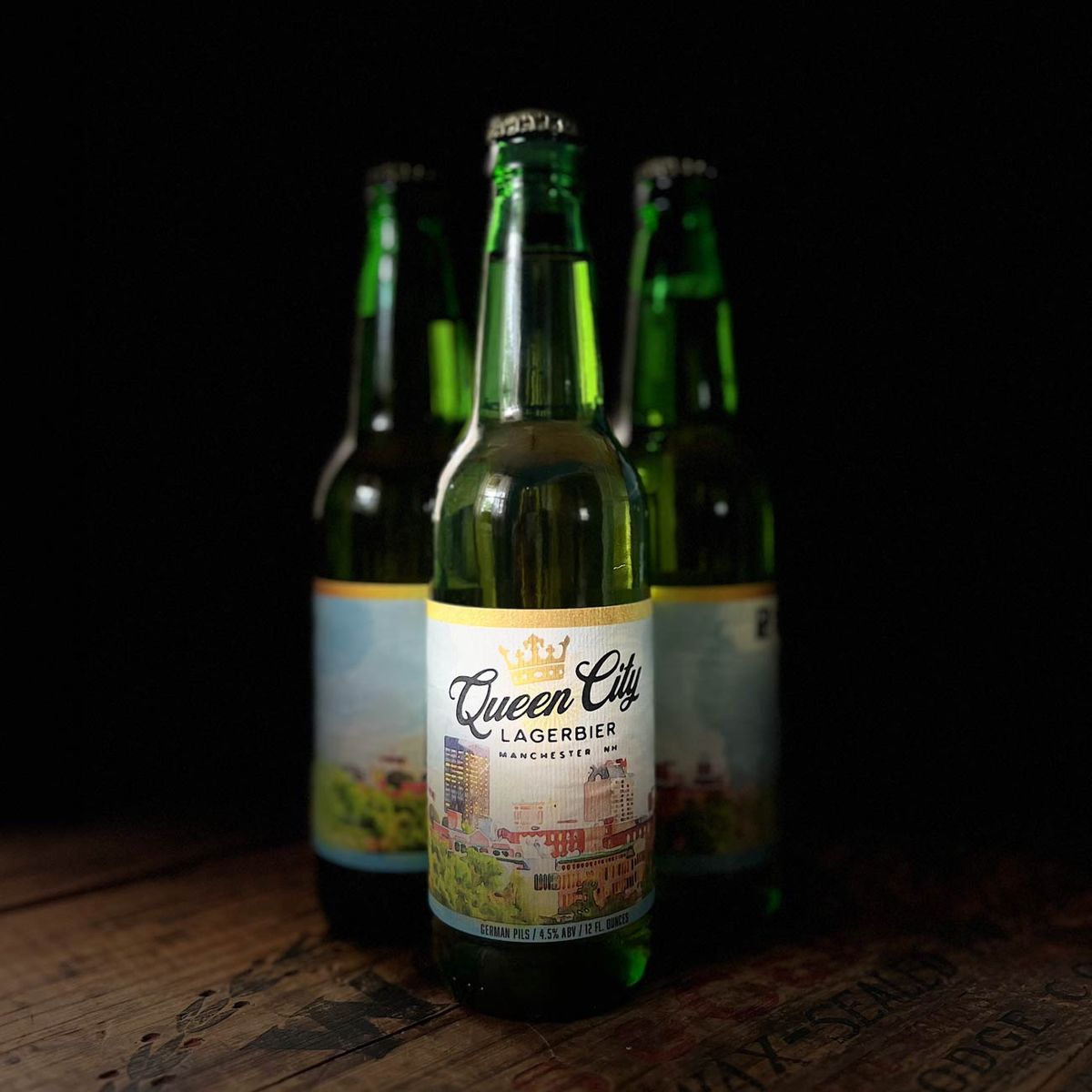 Queen City Lager Beer Label — Woodstacker Beer Company (2)