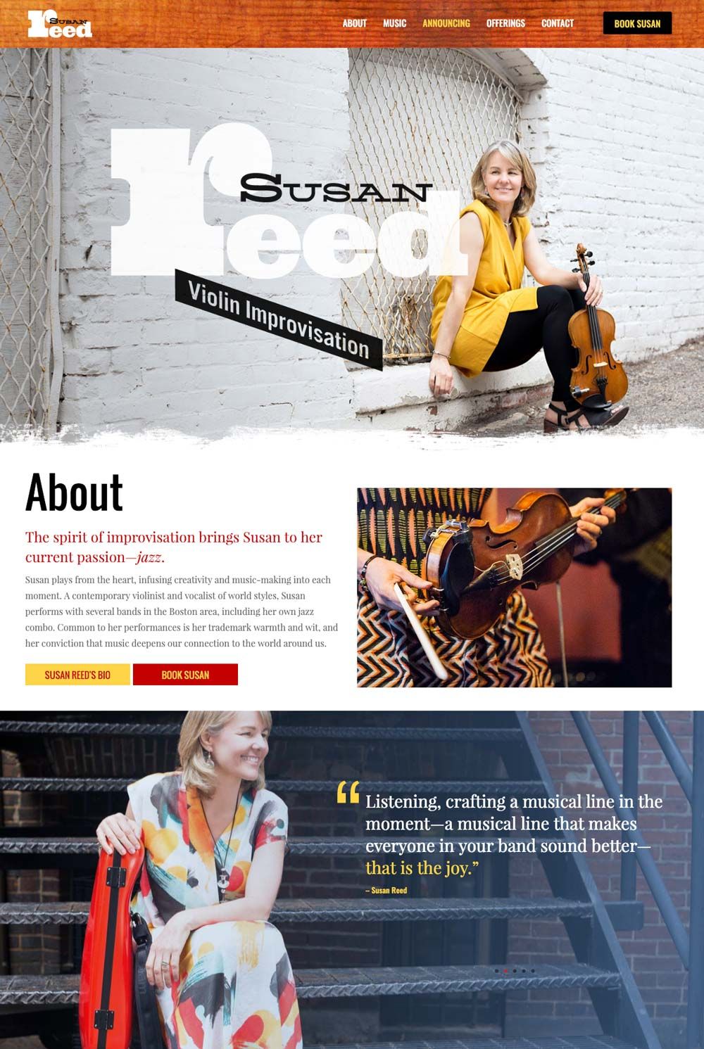 Susan Reed Website Design