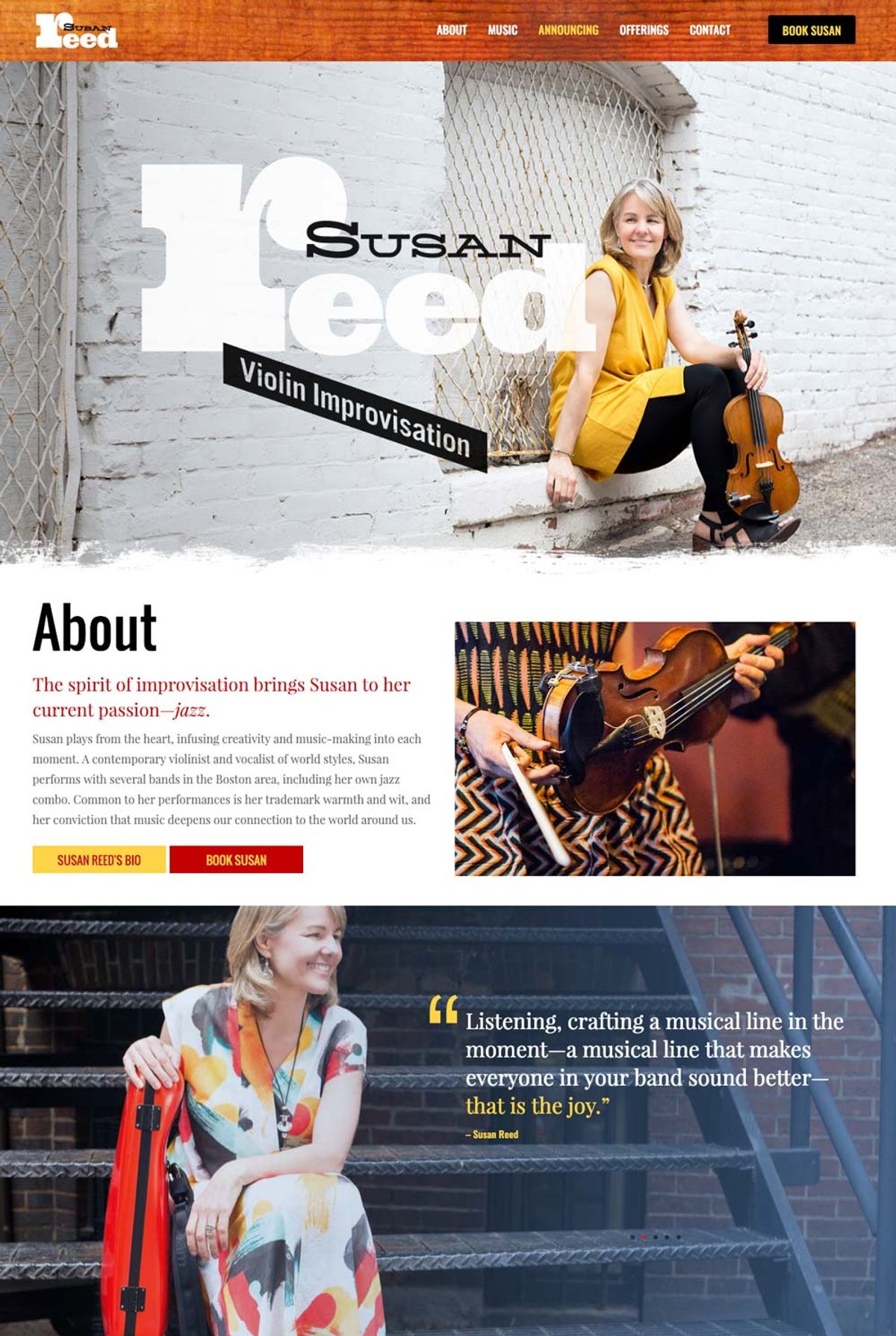 Susan Reed Website Design