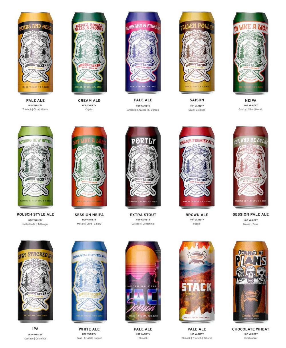 Woodstacker Beer Company Beer Can Design — Woodstacker Beer Company