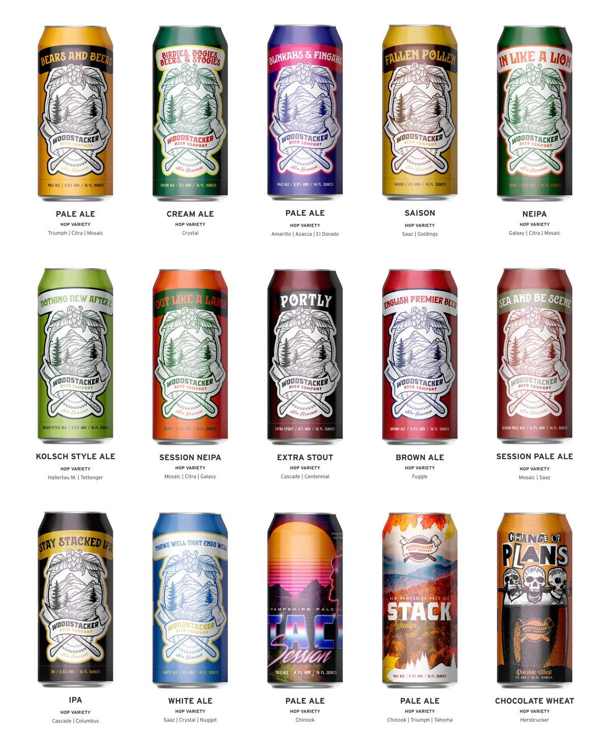 Woodstacker Beer Company Beer Can Design — Woodstacker Beer Company