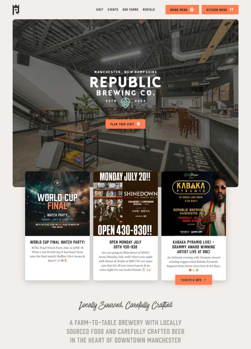 Republic Brewing Company Website