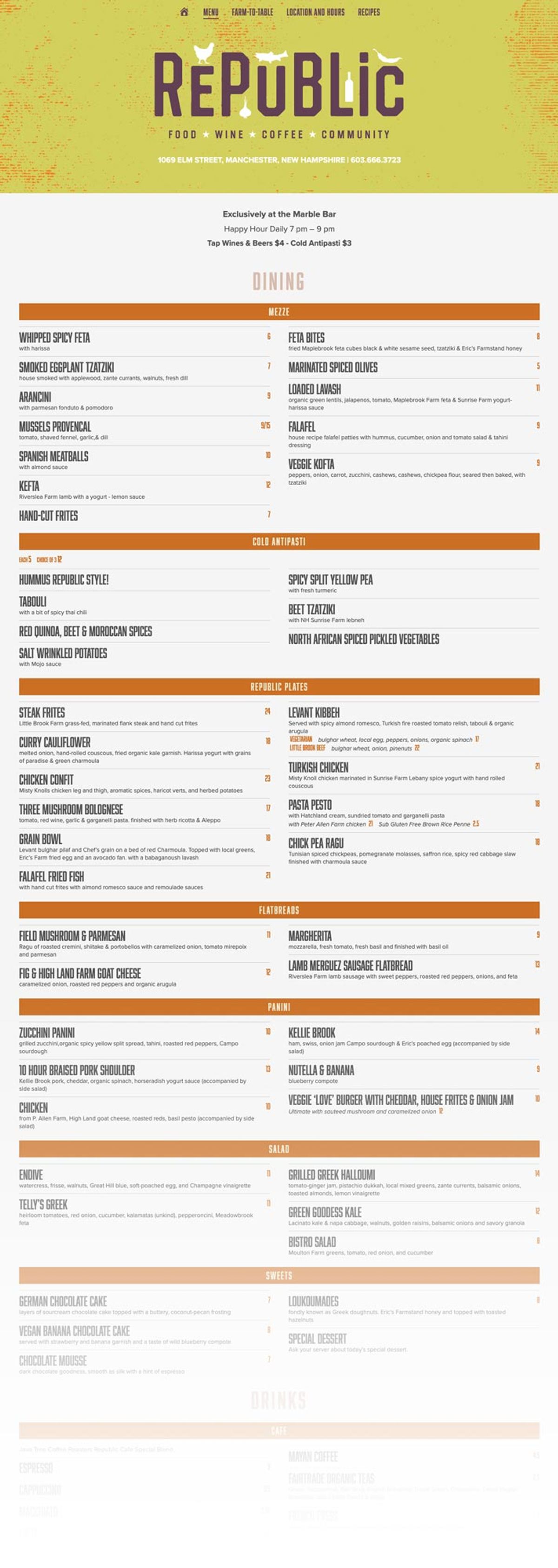 Republic Café Menu Design — Republic Café (2)