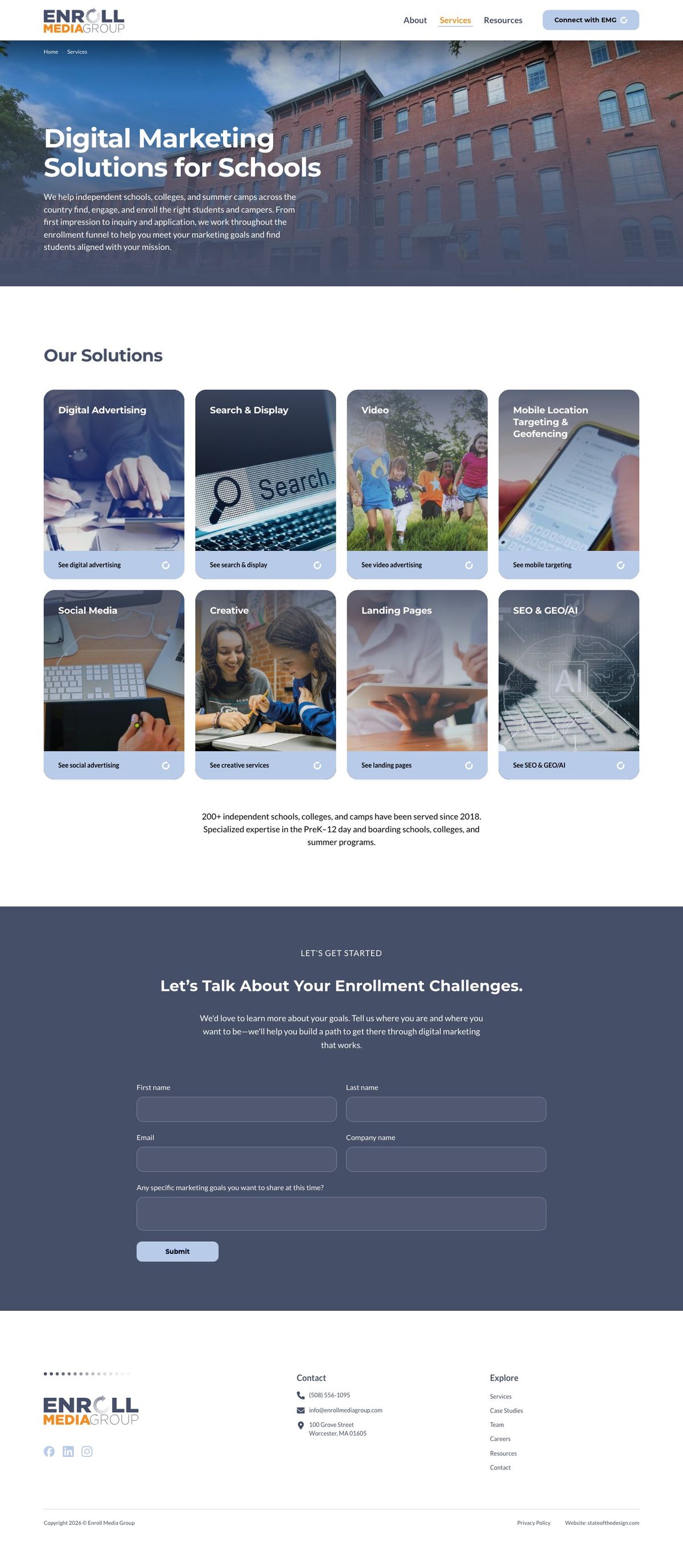Enroll Media Group Website for Enroll Media Group (2)