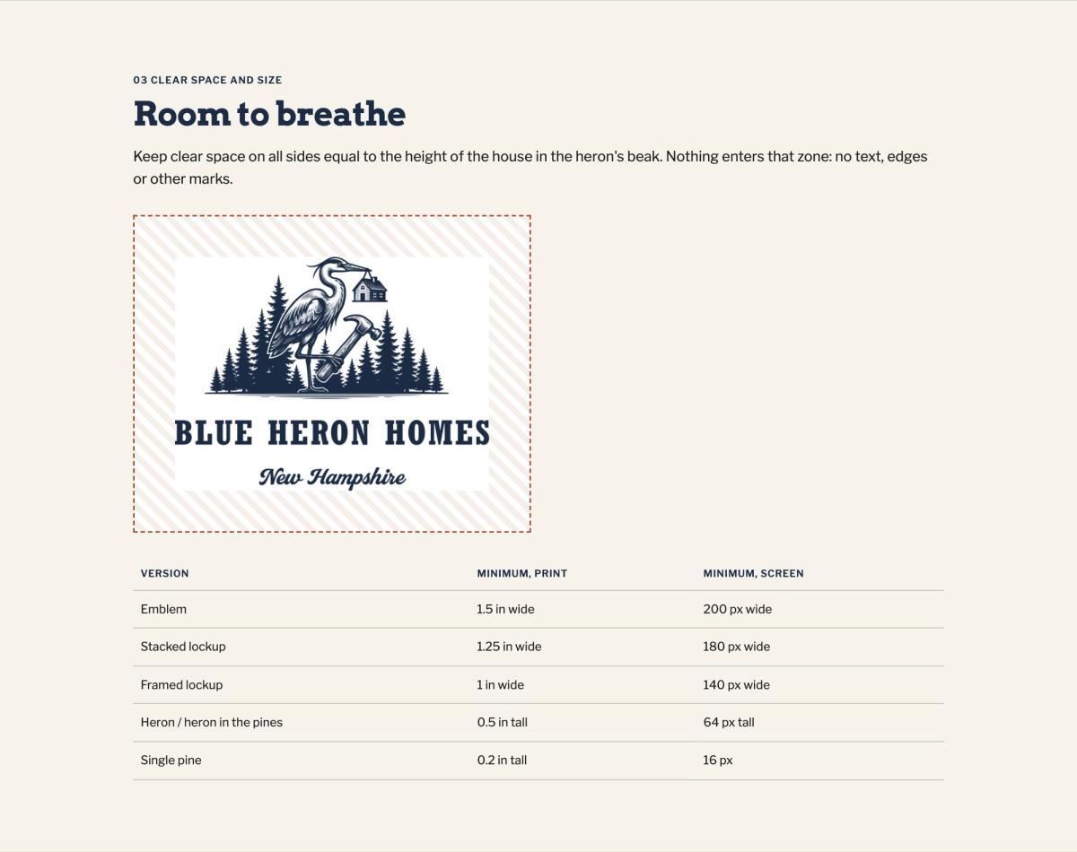 Blue Heron Homes Logo and Brand Identity for Blue Heron Homes (4)