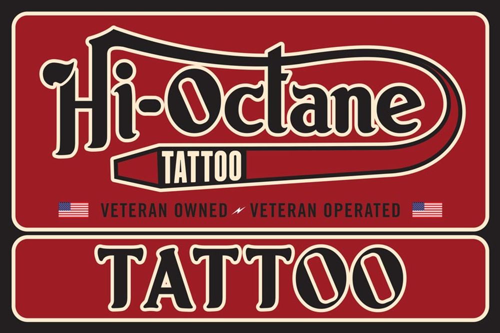 Hi-Octane Tattoo Signage Design — Hi-Octane Tattoo