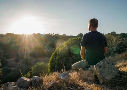 Man meditating