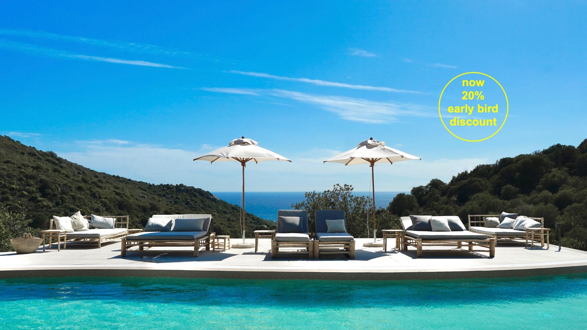 Sea view pool at Soul Valley