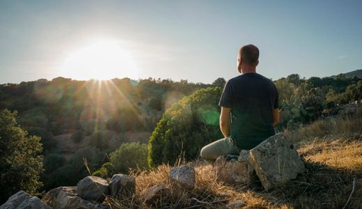Man meditating
