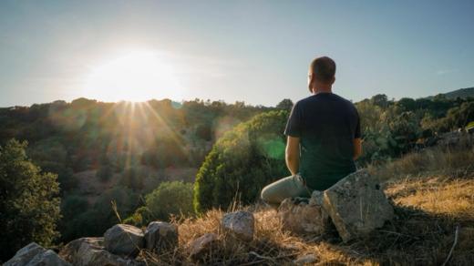 Man meditating