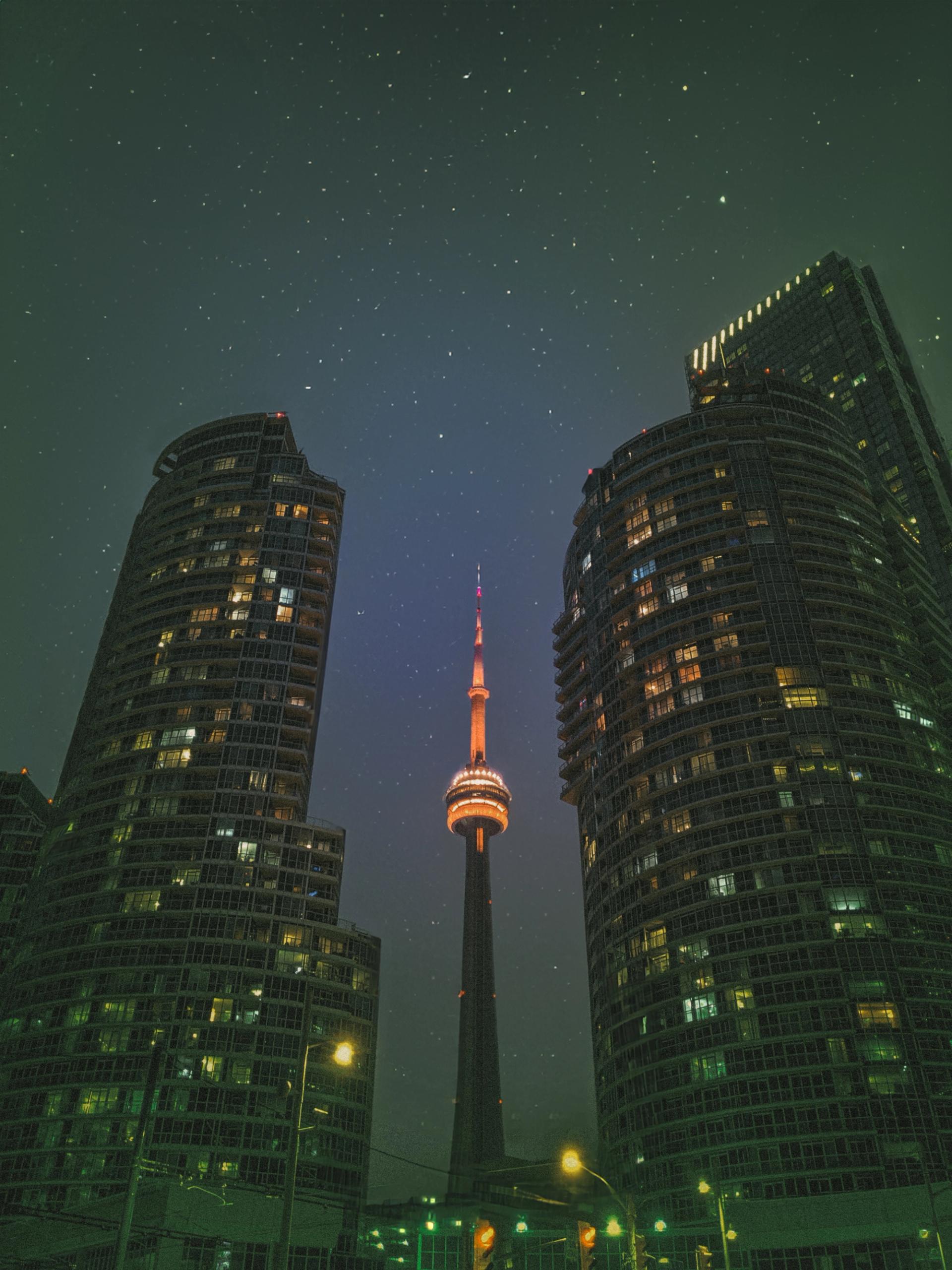 Between towers