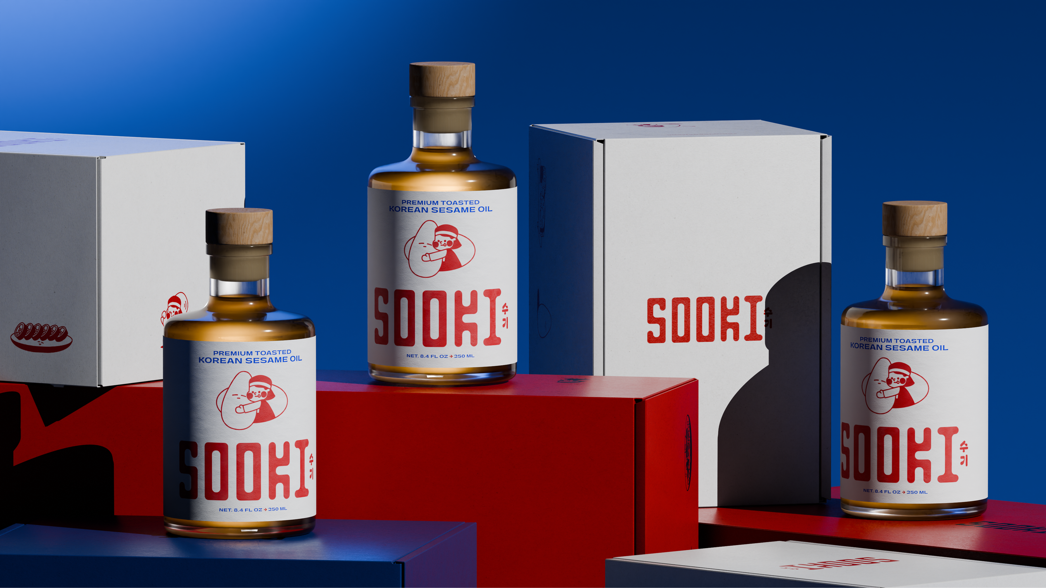 Display of 3 Sooki bottles with packaging