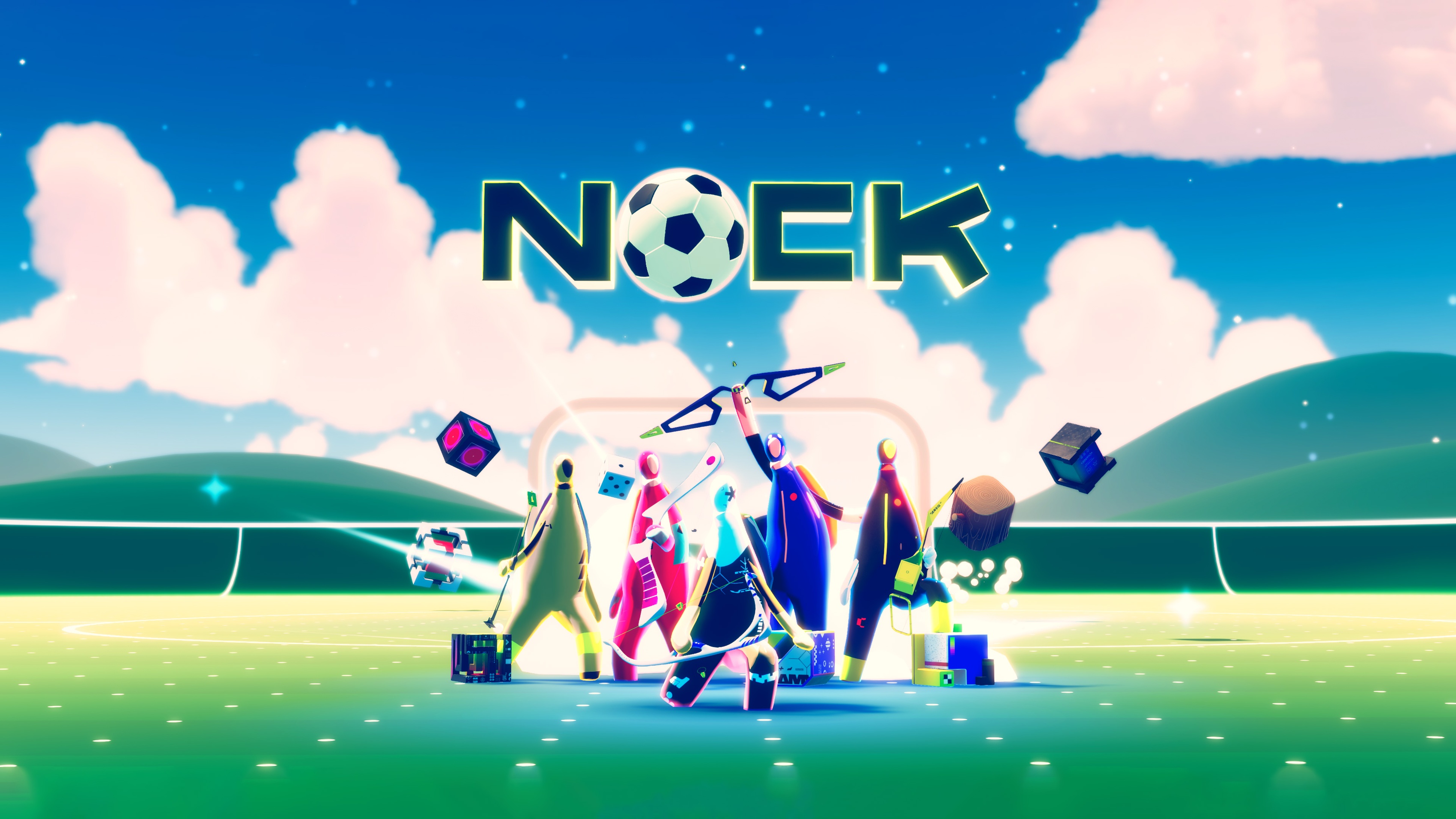 Nock hero image, players standing in VR