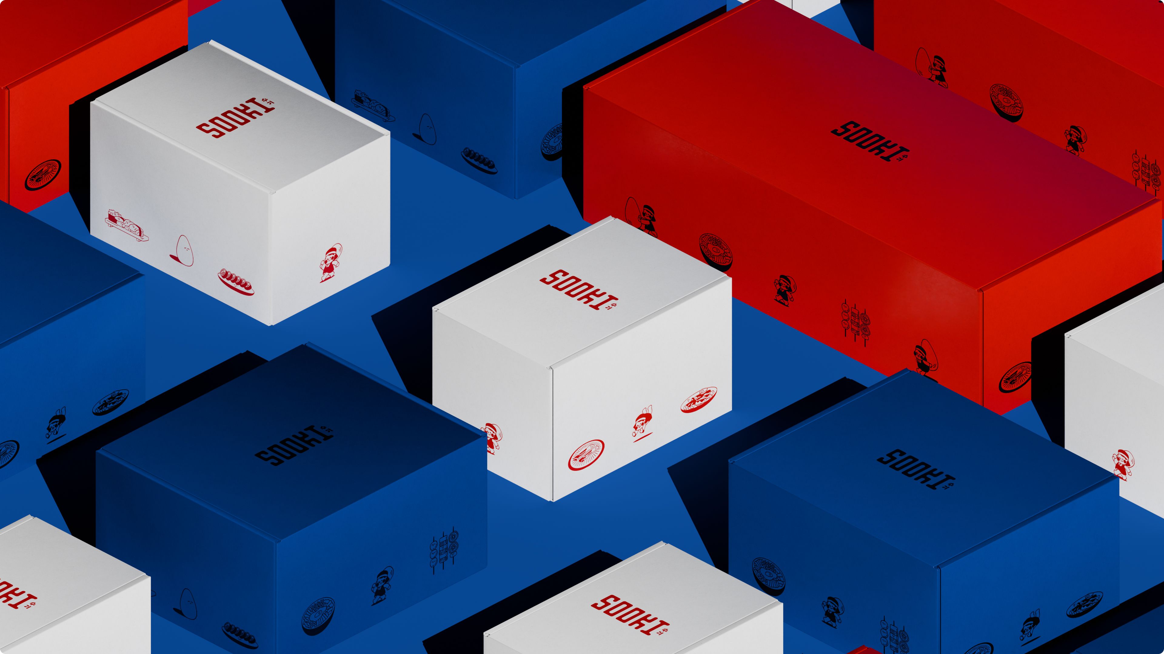 Neat arrangement of Sooki packaging