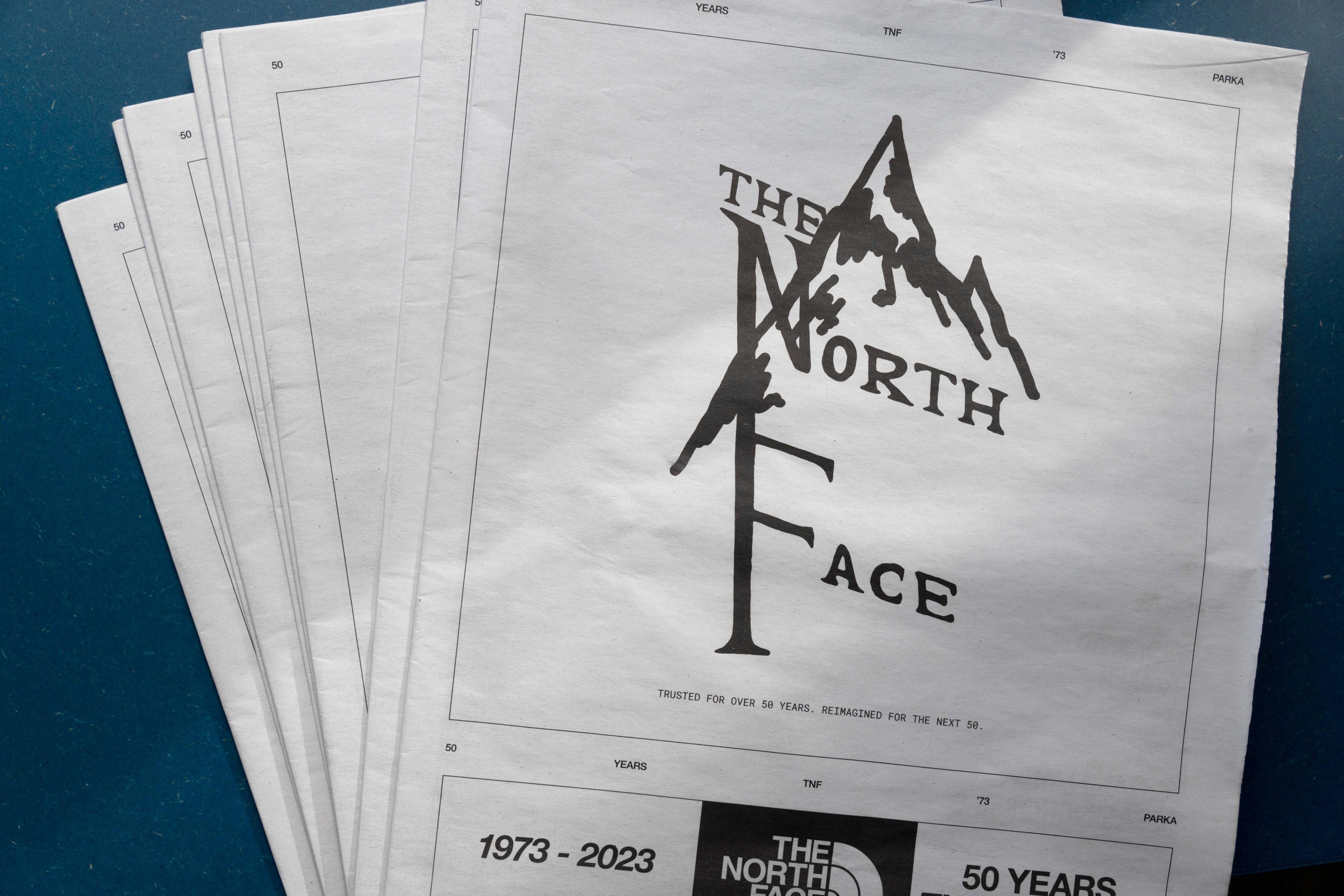 The North Face printed zine cover