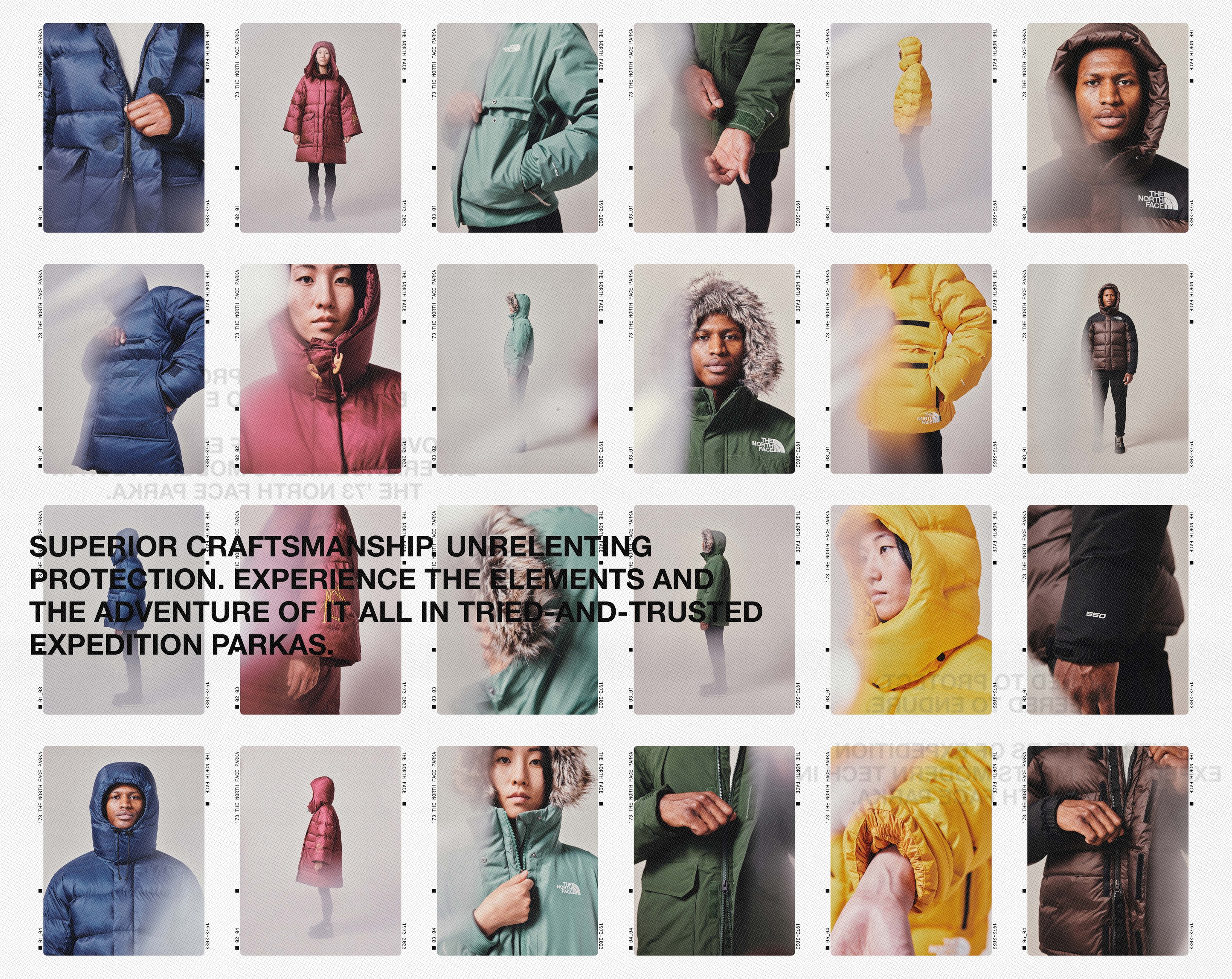 Collage of North Face photos