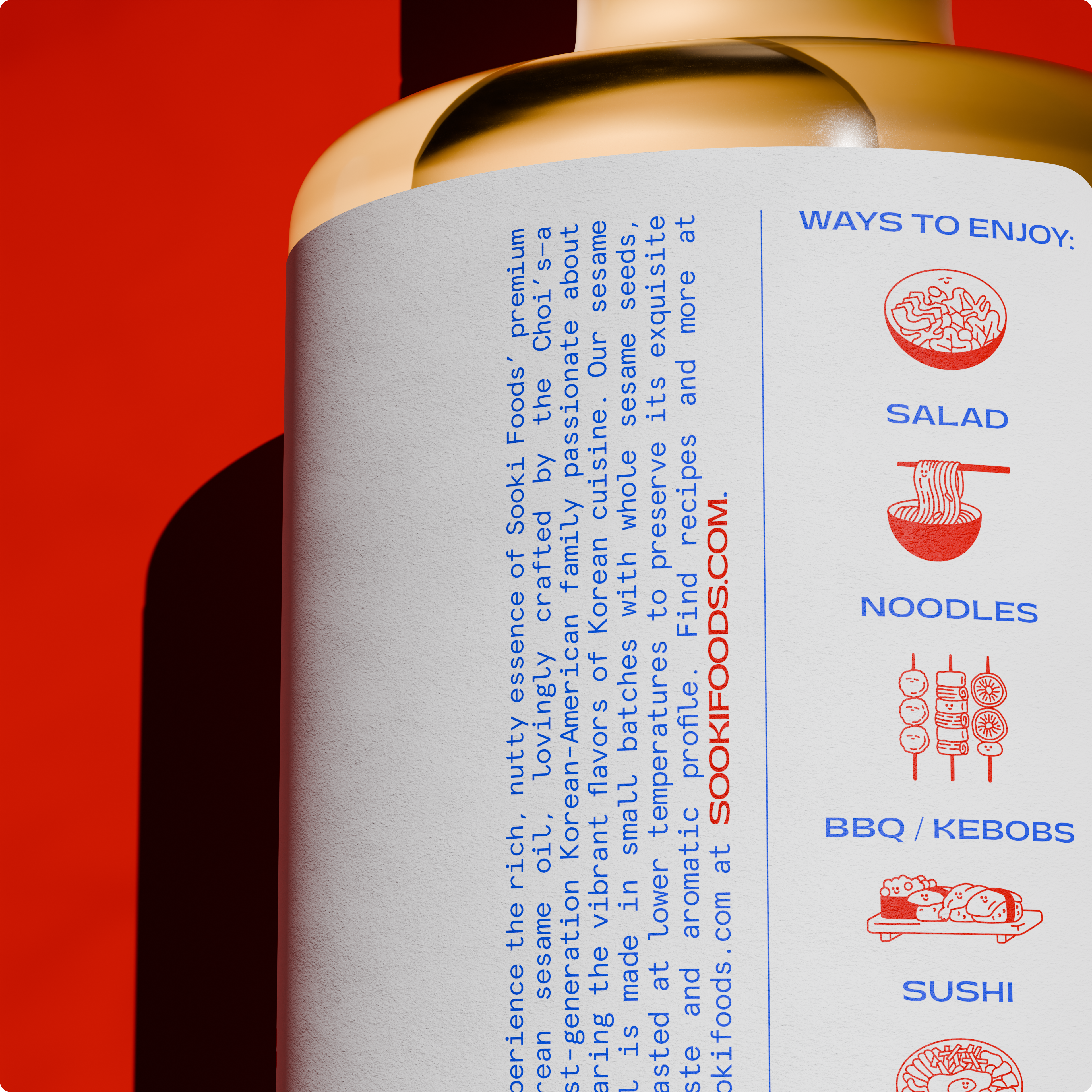 Rear of label, showing suggested ways to enjoy