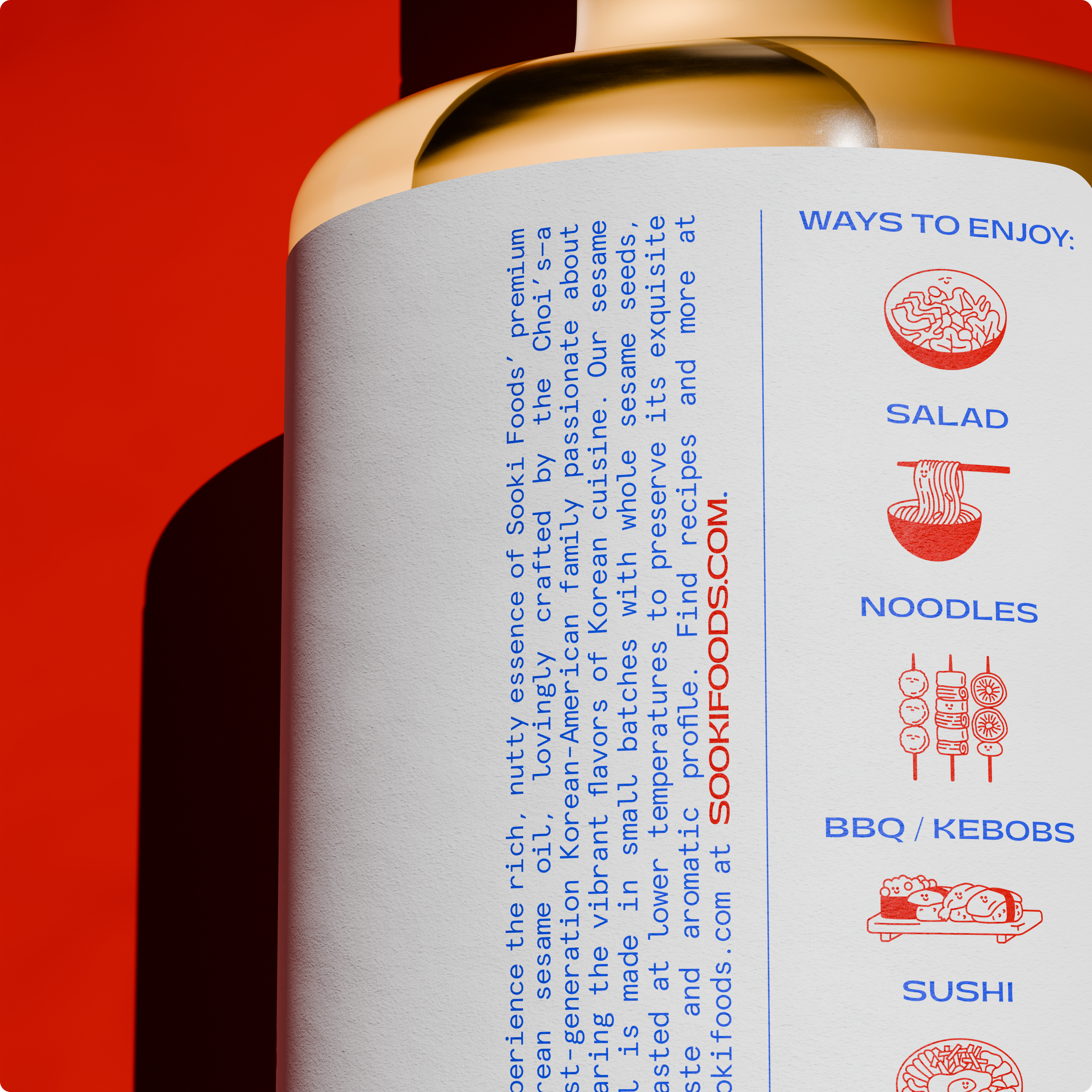 Rear of label, showing suggested ways to enjoy