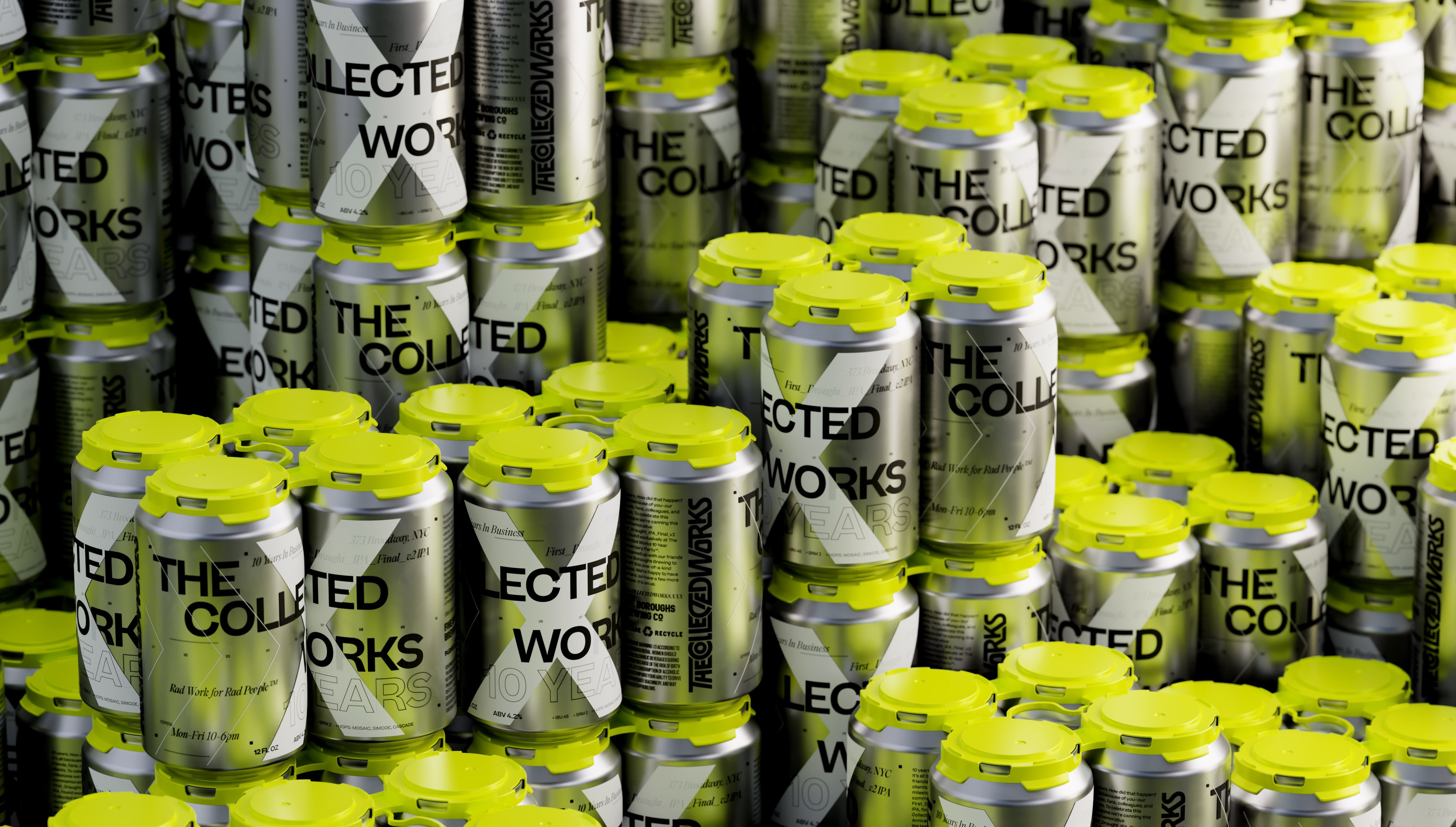 3d rendering of beers with custom TCW label.