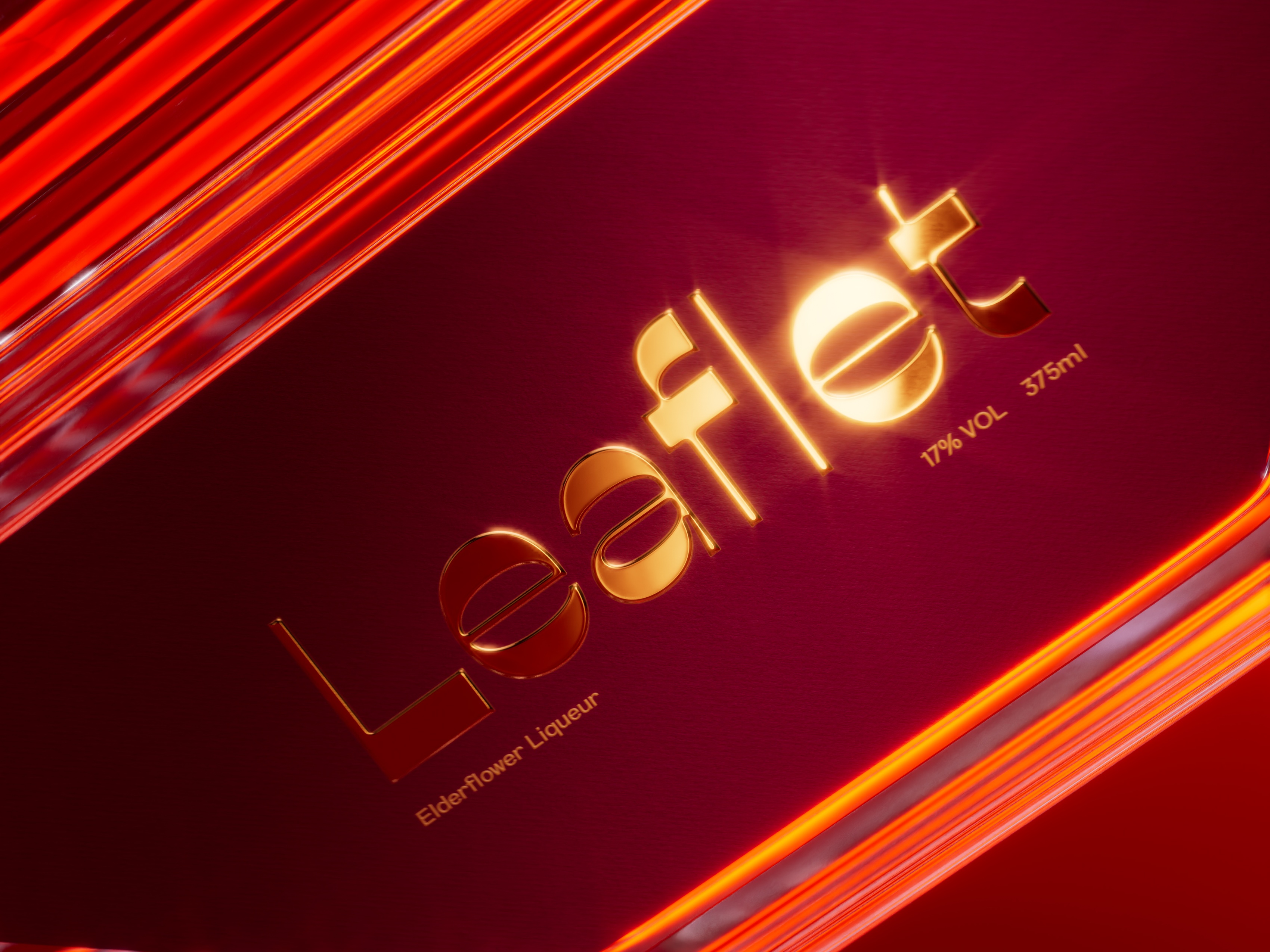 Close up of an embossed label for an aperitif