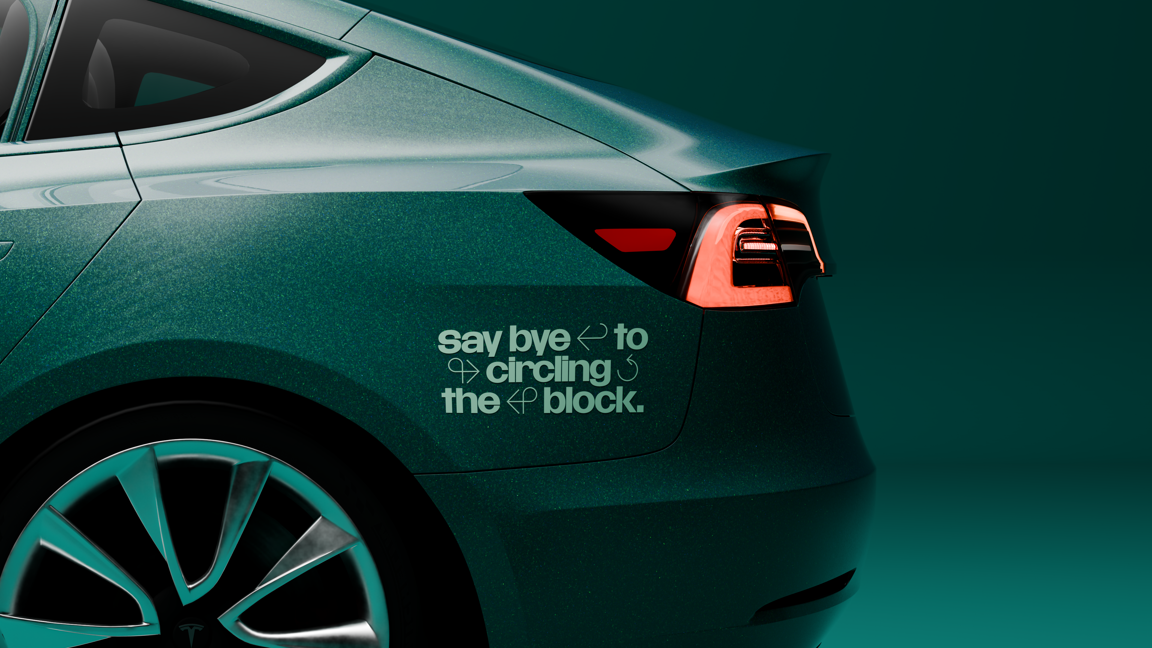 Circuit slogan on car