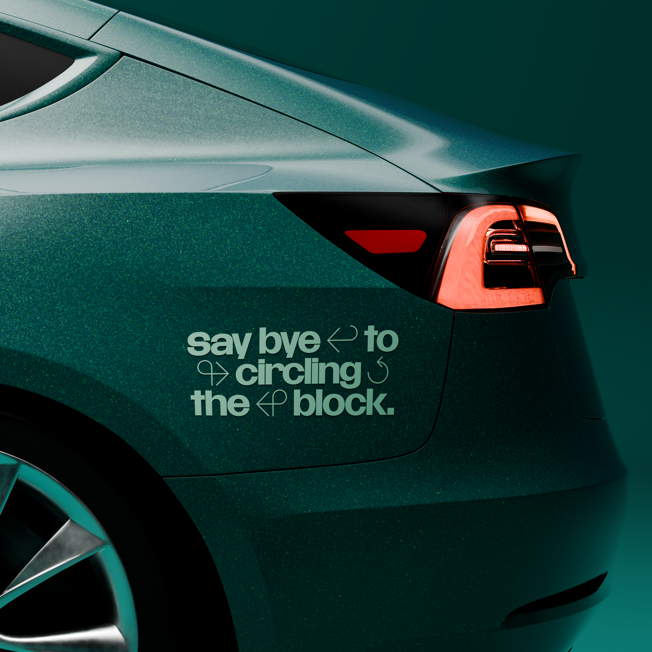 Circuit slogan on car