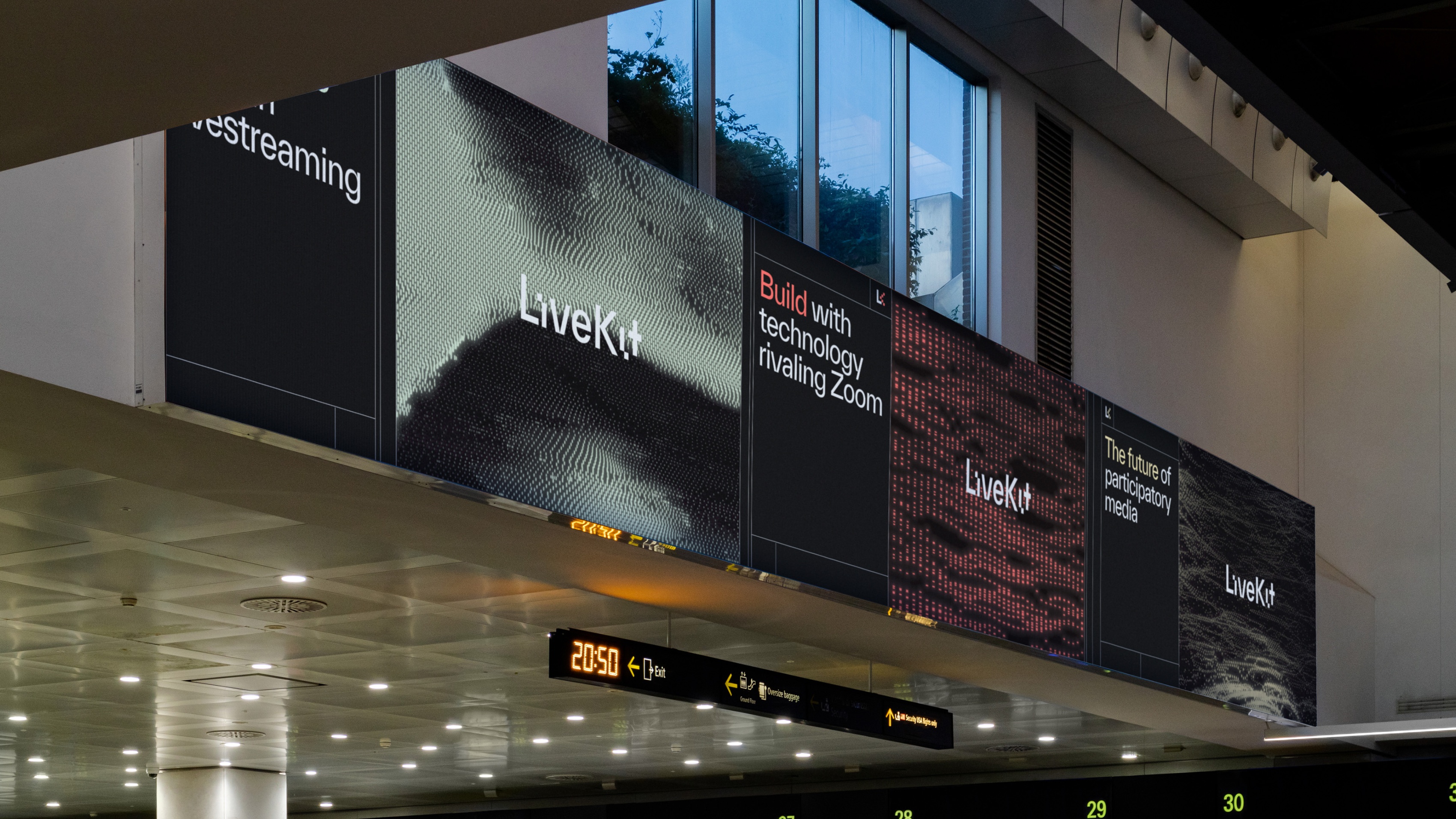 Livekit Billboards in a train station