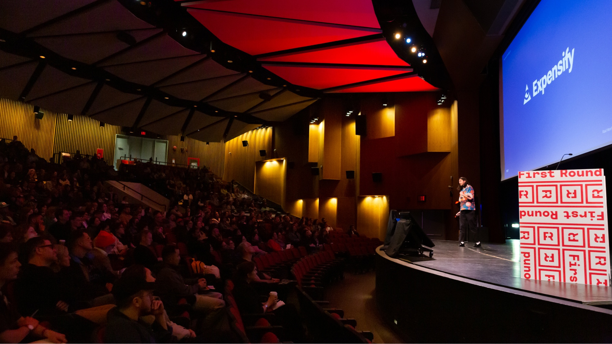 TCW on stage at First Round NYC