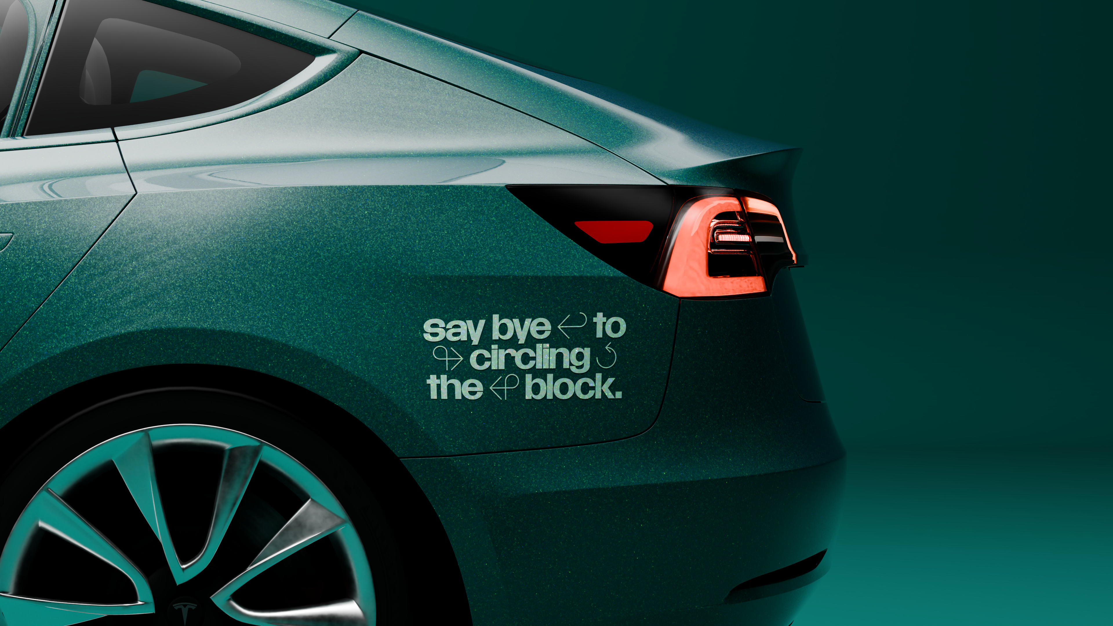 Circuit slogan on car