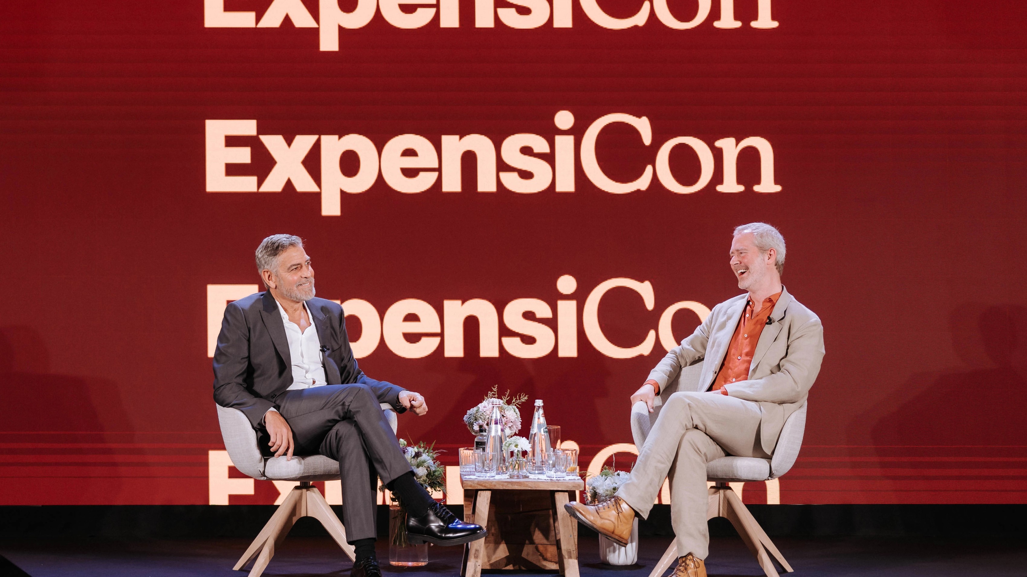 Photo of George Clooney and David Barrett at Expensicon