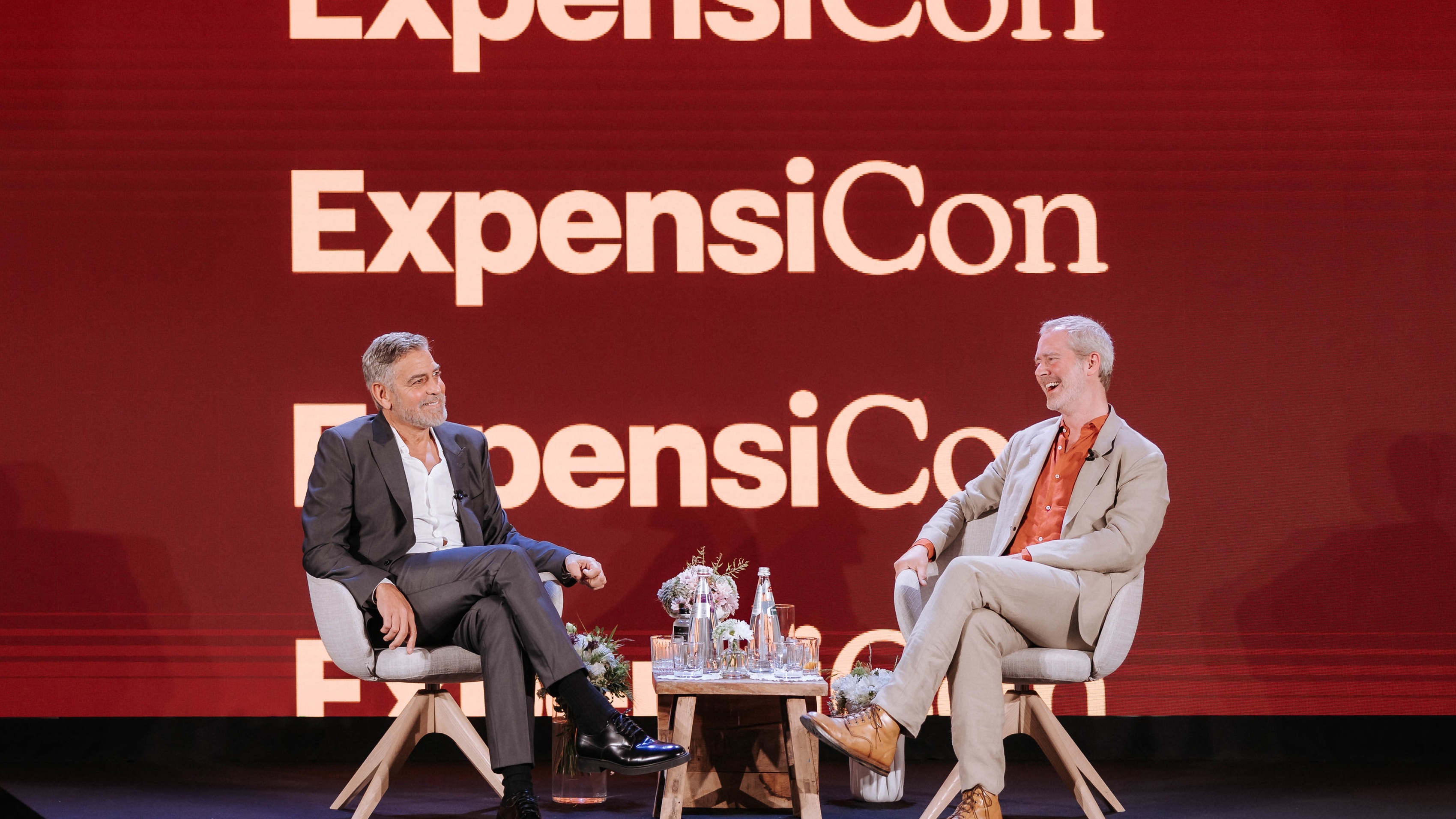 Photo of George Clooney and David Barrett at Expensicon