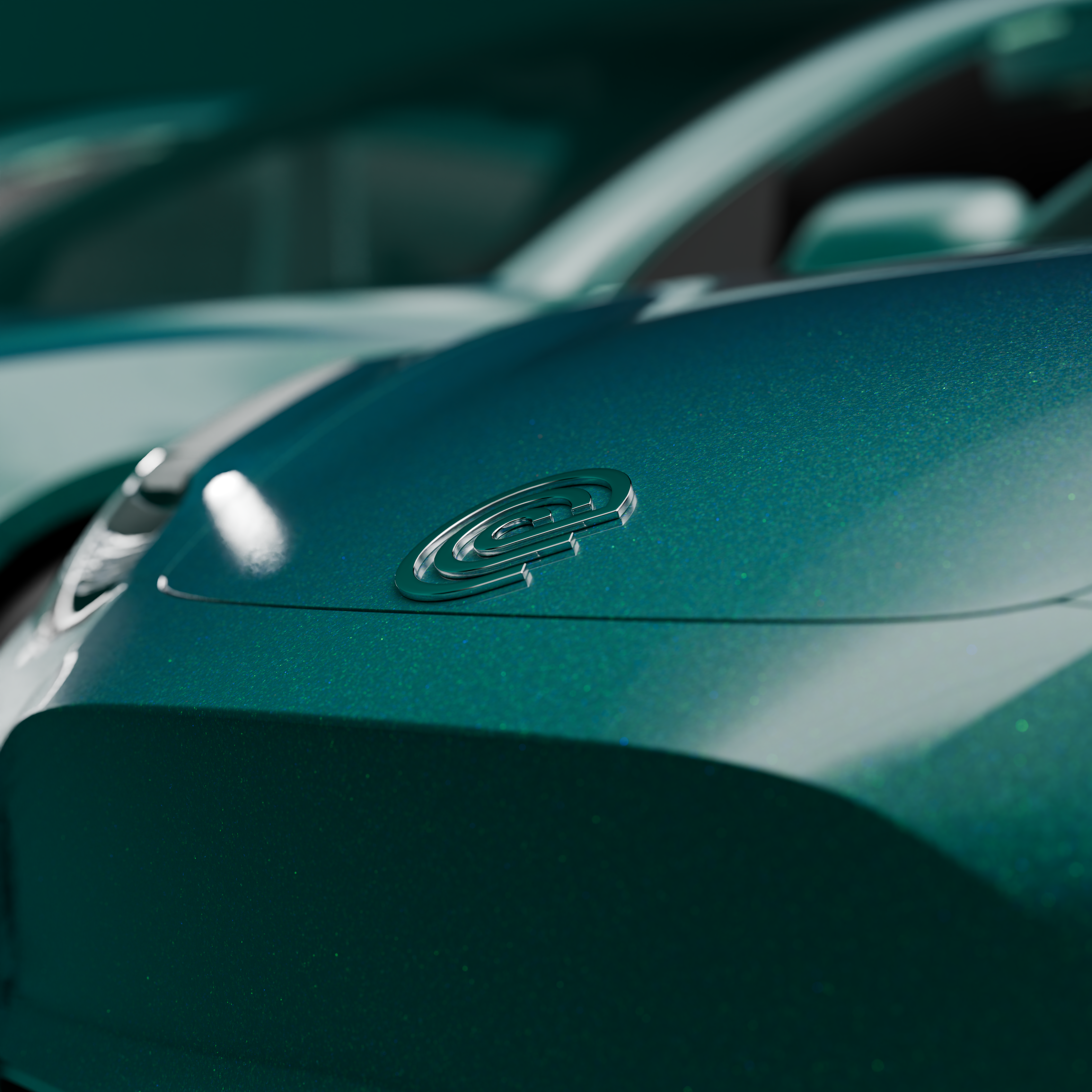 Circuit emblem on car