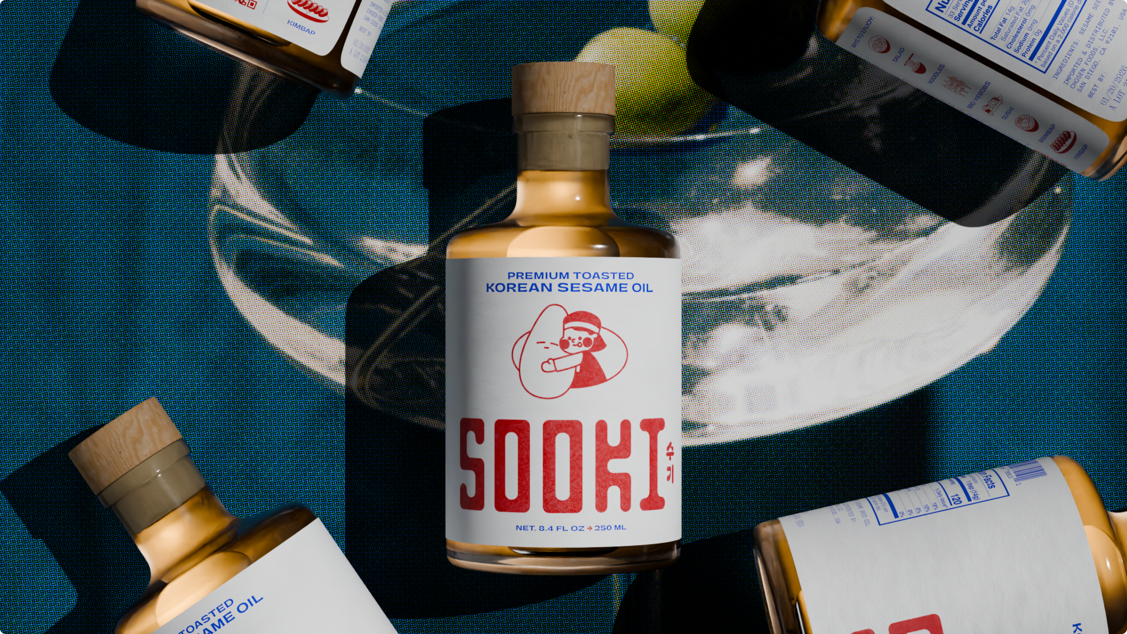 Bottles of Sooki Sesame Oil