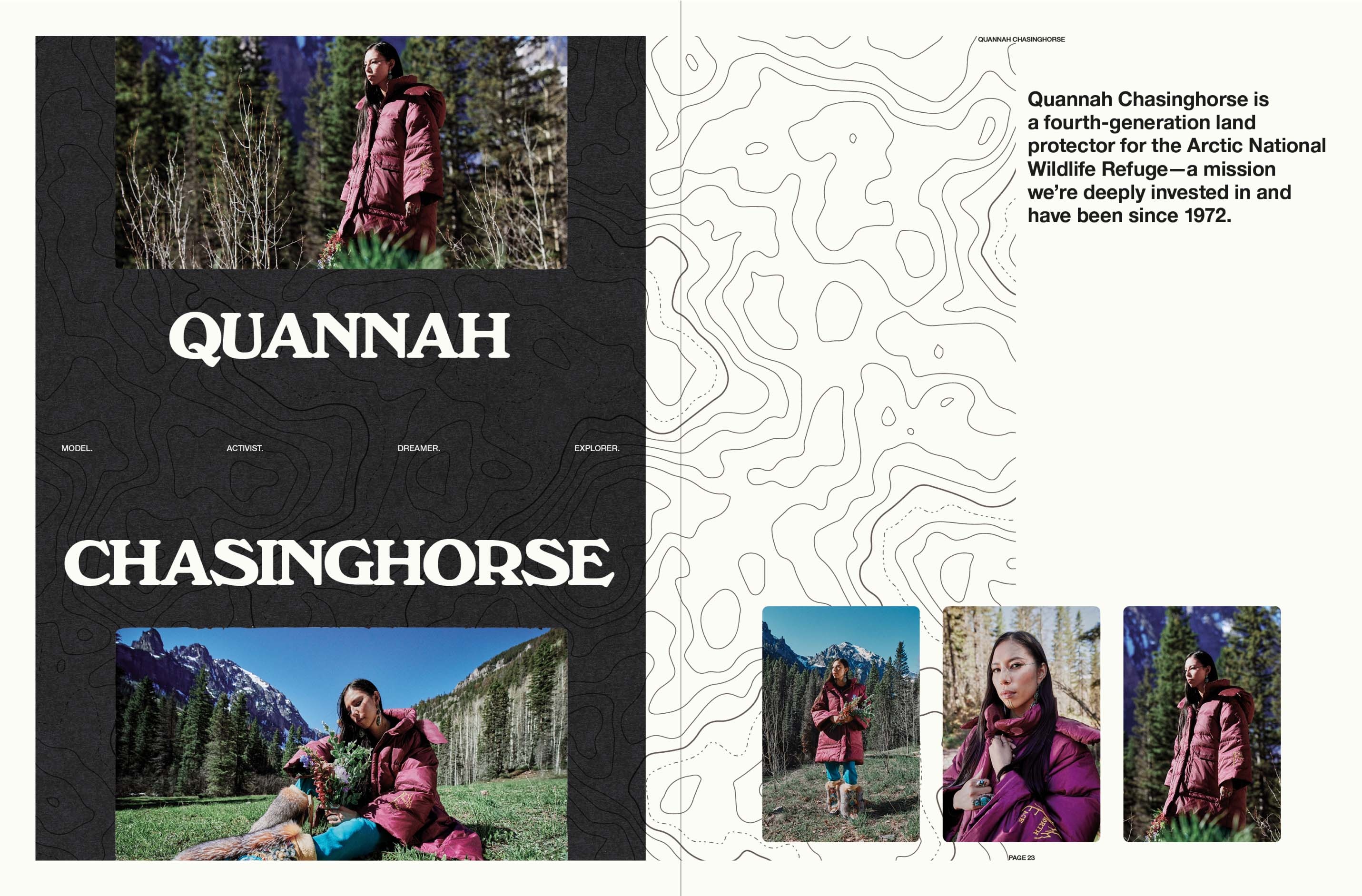 Quannah Chasinghorse Zine Spread