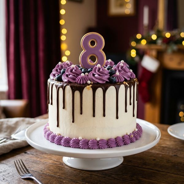 Birthday Purple Drip Cake