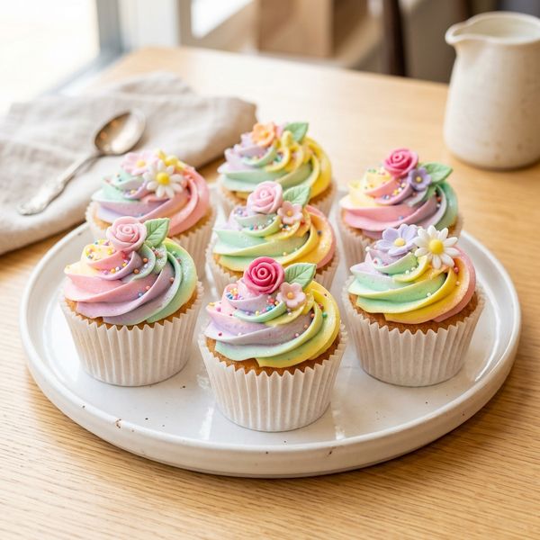 Pastel Swirl Cupcakes