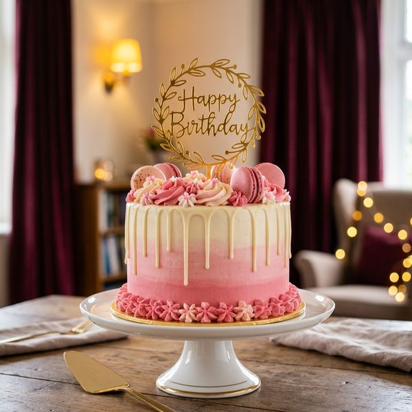 Pink Ombre Birthday Cake