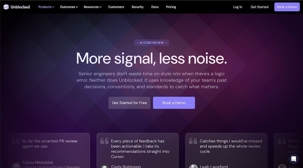 unblocked code review screenshot