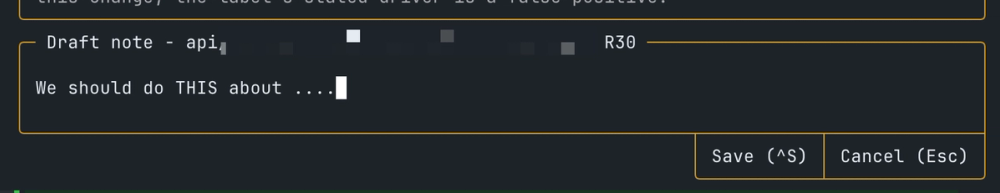 A screenshot of a human being able to add a note to the hunk to steer the agent on what to do next
