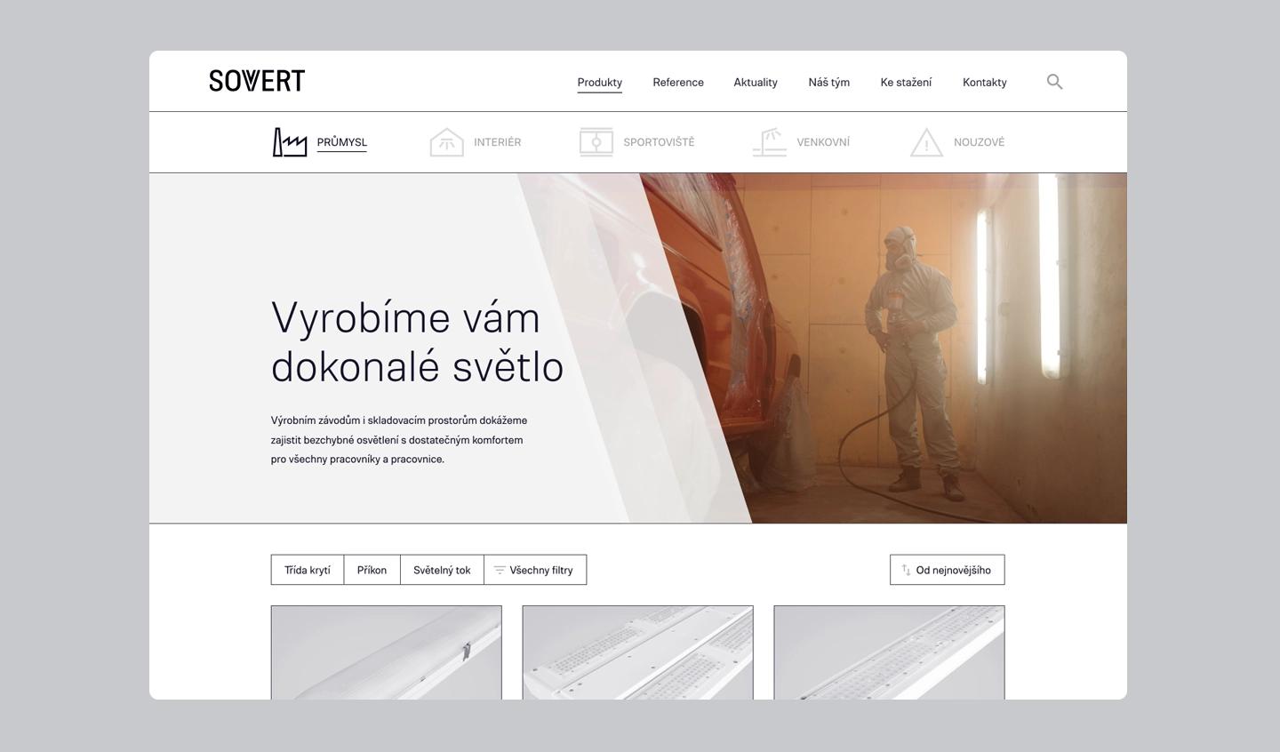 SOVERT web desktop industry